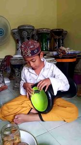 DARBUKA 8INCI HITAM GILAP FREE TAS KUNCI