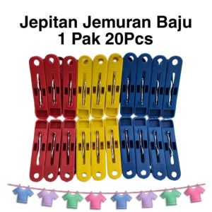 Penjepit Baju 20pcs Jepitan Jemuran Jepitan Baju Jepitan Jemuran Baju