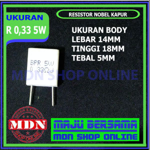 Resistor Nobel Kapur 022 033 047 Ohm 5W 5 Watt Bagus 20PCS