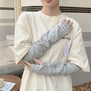 Summer Ice Silk Arm Sleeve Sunscreen Outdoor Anti Ultraviolet Beach Sun Protect Breathable Pure Color Thin Gloves For Women