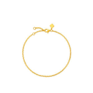 CHOW TAI FOOK 999 Pure Gold Cable Chain Bracelet - EOF2428