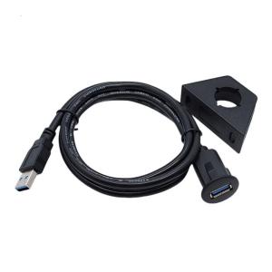 High Performances USB3.0 Male To Female Car Audios Cable Waterproof Construction 5Gbps Fast Data Transfer Universal Fit