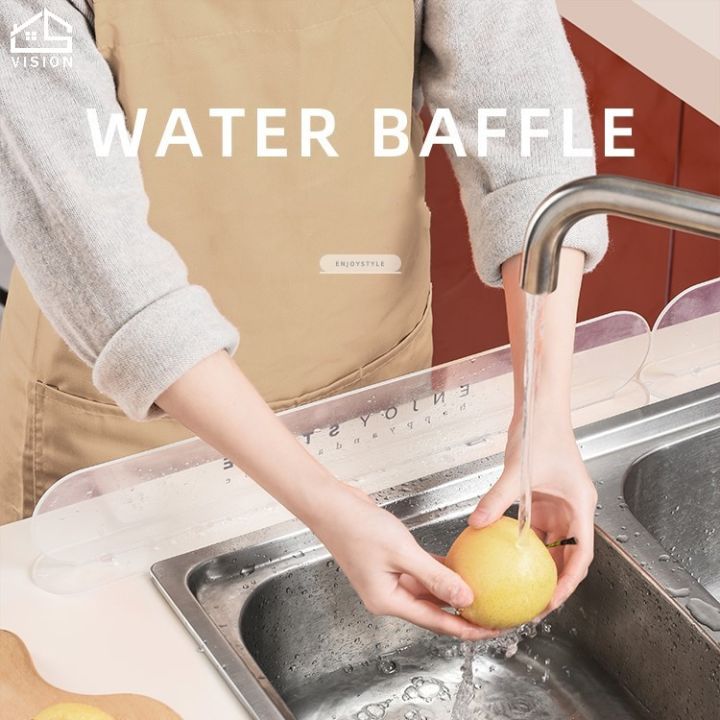 Vision Sink Splash Guard Household Water Baffle Board Transparent Anti