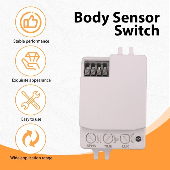 [ Store] Exclusive5.8GHz Mini Microwave Radar Motion Sensor Switch AC85 ...