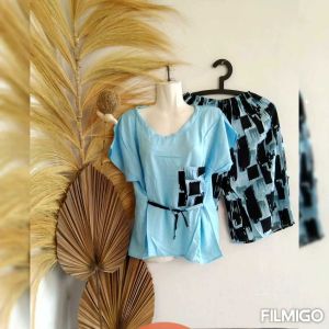 Setelan Babydoll Ombre Celana Pendek: Bahan Nyaman & Desain Trendy