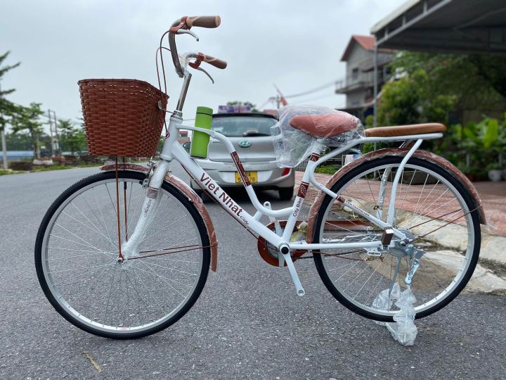 Xe Đạp Mini Việt Nhật Latte City- Có Tặng Kèm Đầy Đủ Bình Nước