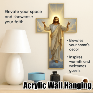 【Good News is Coming】Acrylic Cross Wall Hanging Art Decoration For Living Room Wall Hanging 亚克力壁挂装饰