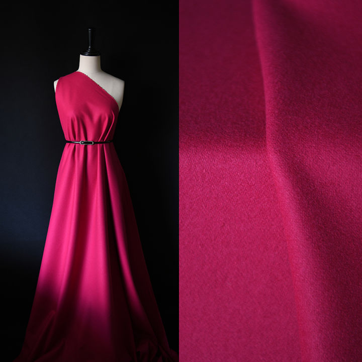 Vải melton wool (Dạ melton từ sợi len tự nhiên) - Dạ 1 mặt màu hồng ...