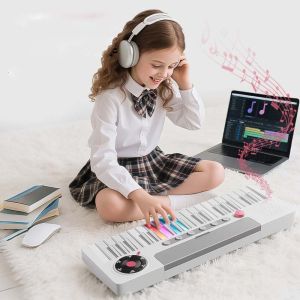 GIORGIONE 37 Key Kids Electronic Piano Toy LED Colorful Lights 22 Timbre Piano Keyboard Toy Interactive Small Children Electronic Organ Children Gift