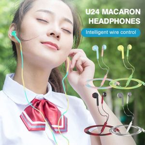 ♥ SFREE Shipping ♥ 100% Original U24 Macaron Earphones With Mic 3.5mm In-Ear Wired Headsets Good Quality Headphones