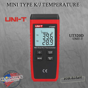UNI-T UT320D MINI CONTACT TYPE DIGITAL THERMOMETER K/J TEMPERATURE METER LCD BACKLIGHT DATA HOLD