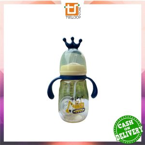 OFM-C921 Botol Air Minum Bayi Training 300ML 2IN1 Sedotan+Dot BPA FREE / Gelas Anak Balita Training Cup Lucu Anti Tumpah