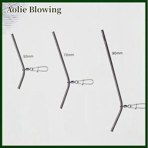 Aolie 5pcs Fishing Balance Connectors 5 7 9 12CM Small Style Brass Tube Fishing Tackle Anti-Tangle Feeder Boom Fish Accessories