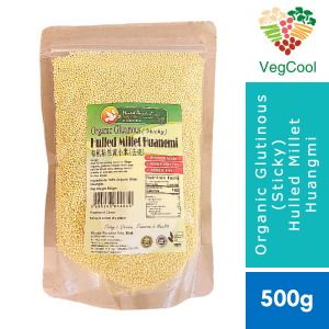 HEALTH PARADISE Organic Glutinous (Sticky) Hulled Millet Huangmi 有機粘性黄小米(去壳)500g