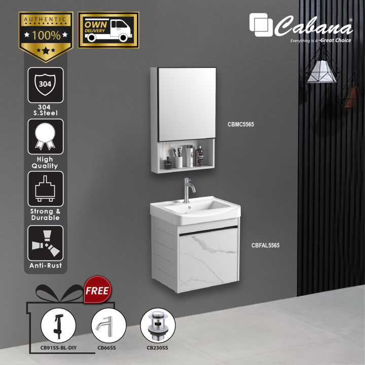 CABANA CBFAL5565 ALUMINIUM MATERIAL WHITE Colour 43cm Bathroom Basin