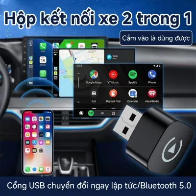 Hộp kết nối ô tô 2 trong 1 Mô-đun CarPlay không dây thông minh Android Auto/CarPlay Box