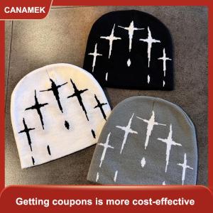 【CANAMEK】 New Retro Niche dệt kim hat của phụ nữ mùa thu và mùa đông ấm áp áo thun lạnh hat đường phố bức ảnh lõm hình dạng mũ len