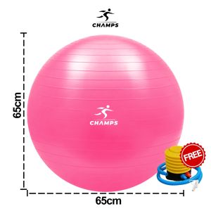 CHAMPS Yoga Ball 65 cm FREE POMPA Alat Olahraga Gym Ball Bumil