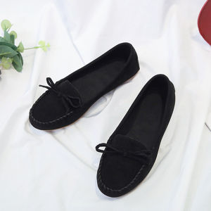 Fashion Womens Loafer Shoes Suede Flat Doll Shoes