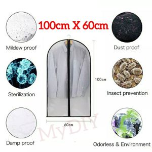 💥READY STOCK💥 Plastic Clear Dust-proof Cloth Cover Suit/Dress Garment Bag Storage Protector Clothes/Dress Cover Bag/Dust Garment Bag For Dress Dust Cover Clothes/Dress Protector Sarung Baju Gantung/Kot/Plastik