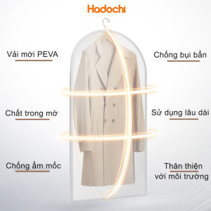 Combo 5 Túi Bọc Kín Quần Áo Chống Bụi Chống Ẩm Mốc Treo Tủ Túi Bọc Trùm Quần Áo Loại Dày Có Khóa Sắp Xếp Gọn Tủ Quần Áo