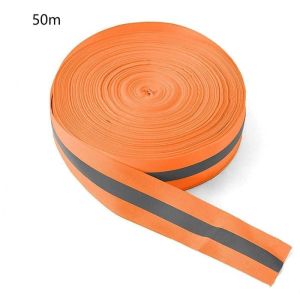 50m*5cm Pita Reflektor Baju Grade A Reflektor Kain Reflektor Baju Safety Kain Reflective