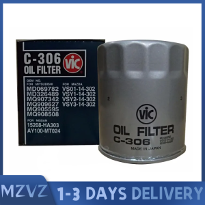 VIC C-306 OIL FILTER for MITSUBISHI ADVENTURE DIESEL / MITSUBISHI L300 DIESEL 1986-2018 / MONTERO SPORT 4X2 2.5 2008-2015L200 4D56 / KIA BESTA 2.7 ORIGINAL C306