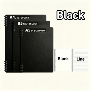 60 Sheets Per Notebook Refillable Foldable Loose Leaf Binder Multi Size A4/A5/B5 Desk Journal For School & Office Document Note Organizer