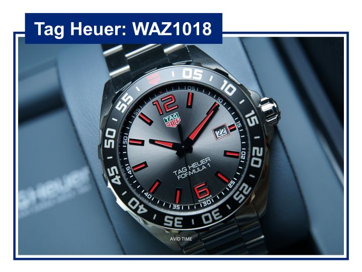 ออก E-Tax ได้ Tag Heuer Formula 43mm Quartz สีเทา-แดง (WAZ1018