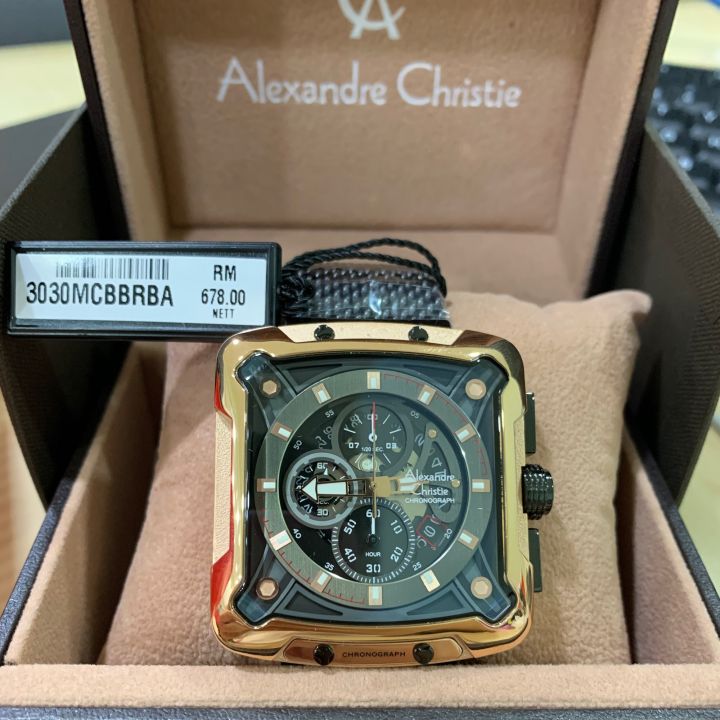 Alexandre Christie 6324MTRIPOR Triple Time 46.5mm Chronograph Men's Watch |  eBay