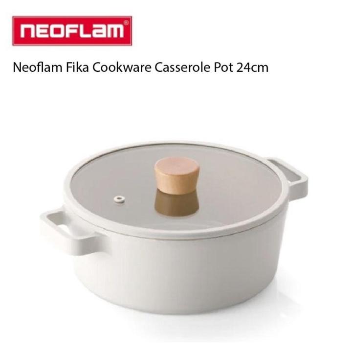 Neoflam Fika Cookware Casserole Pot 24cm Lazada