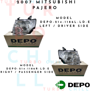 DEPO-214-1186R-L-LD-E 2007 MITSUBISHI PAJERO HEAD LAMP UNIT ECE.MANUAL