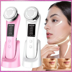 เครื่องกระชับผิวอุปกรณ์ยกกระชับใบหน้าสำหรับริ้วรอยต่อต้านริ้วรอย EMS ฟื้นฟูผิวเครื่องนวดหน้าความถี่วิทยุ