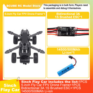 B-CUBE 5-inch Flying Car FPV Drone Frame Kit Carbon Fiber Racing Quadcopter BF INAV F722 H743 F745 Flight Control