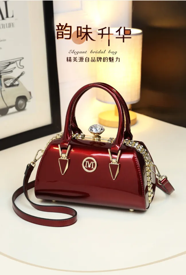 2023 French Style Women Patent Leather Handbags Luxury Fashion Bag
