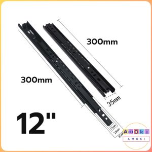Amoki Drawer slide rail three-section guide 12in 14in chdrawer roller