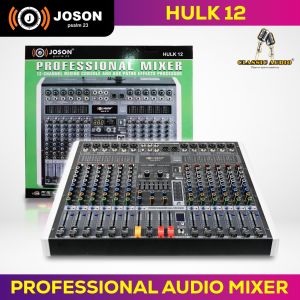 Joson Hulk 12 Channel Professional Powered Audio Mixer with 48+v Phantom Power