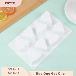 PHYTR HOT 8Cavity Cheese Shaped Silicone Mould DIY Pastry Tools Cake Mold For Baking Non-stick Kitchen Bakeware Dessert Mousse Mould