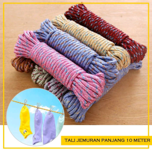 MEGASARI /COD/ TALI JEMURAN TAMPAR NYLON KUAT PRAKTIS WARNA WARNI CANTIK /LAUNDRY ROPE / AKSESORIS BINATU