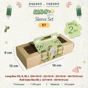 Sleeve Box Lebaran/Belt Idul Fitri/Label Packaging Lebaran/Packaging