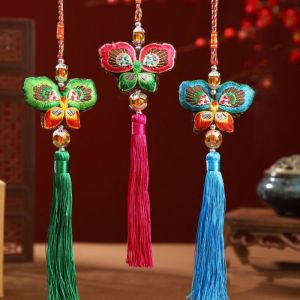 ECOCOKU Ancient Style Butterfly Sachet Ornaments Handmade Embroidery Craft Car Sachet Pendant Tassel Sachet Pendant Butterfly Shape Dragon Boat Festival Mugwort Sachet Dragon Boat Festival