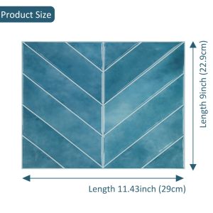 WININ 1PC Chống nước Tấm chắn bếp dán và bóc 114" x 9" Dán dính tự động Gạch ốp tường Bền bỉ 3D Giấy dán tường cho bếp và phòng tắm