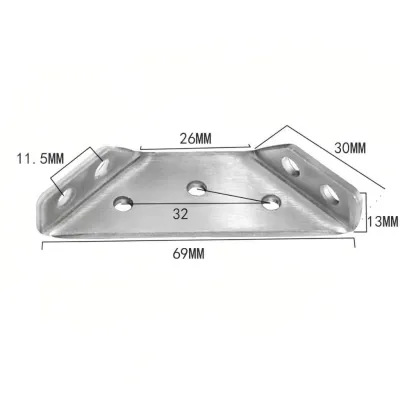 Stainless Steel L Bracket 90 Angle Shape Fixed Code Furniture Corner Support Bracket Sesiku L Rak