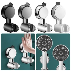 JIYAN2866 Suction Cup Type Shower Head Holder Wall Mounted Adjustable Handheld Sprayer Support Universal Showerhead Bracket Bathroom Accessories