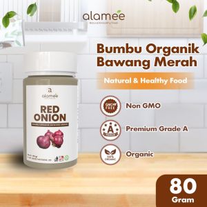 ALAMEE Bawang Merah Bubuk Red Onion Seasoning Powder Bumbu Dapur Organik Masak Tanpa Campuran 80g