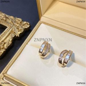 [COD] ZNPNXN 1Pair Light Luxury Zircon Earrings Korean Style Fashion Double Layer Earrings For Women Simple Temperament Ear Jewelry