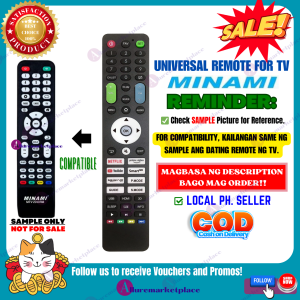 Minami Smart TV Remote Universal [**Mag Basa B4 Umorder**] Ready to Use Universal TV Remote Minami BASIC LED TV REMOTE MINAMI ANDROID TV REMOTE 2232RM MTV-2240RM RS-LED-168 RC2232RM RC2240 alluremarketplace2nd