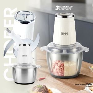 Blender Chopper Daging Stainless Steel 2L Meat Grinder Elektrik / Food Chopper Serbaguna Penggiling Daging