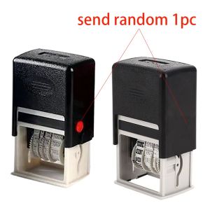 UNQCSA คำ ABS Dater นูน ปั๊ม สมุดภาพ DIY โลหะ ลูกกลิ้ง บัญชี แสตมป์วันที่ วันที่ซีล เครื่องใช้สำนักงาน ชุดโคลน