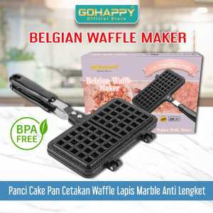 DOUBLE BELGIAN CROFFLE WAFFLE Cetakan kue wafel Croffel marble coated original GOHAPPY GH-C51